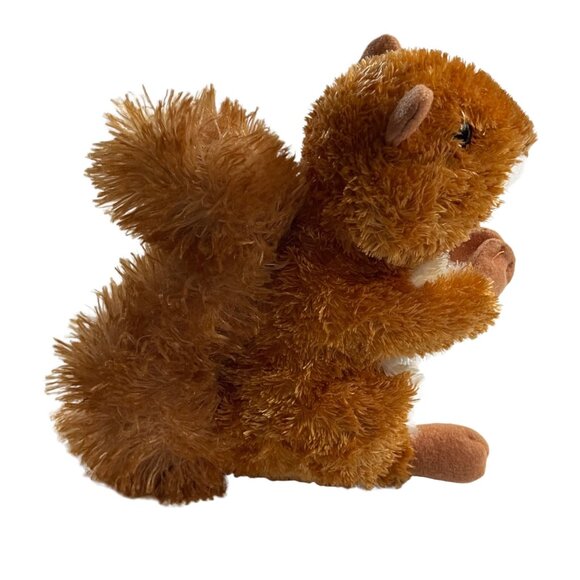 Aurora Plush Squirrel Stuffed Animal Toy 7" Brown & White Polyester Fibers - Picture 2 of 8